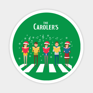 Christmas Caroler's Abbey Road Parody Magnet